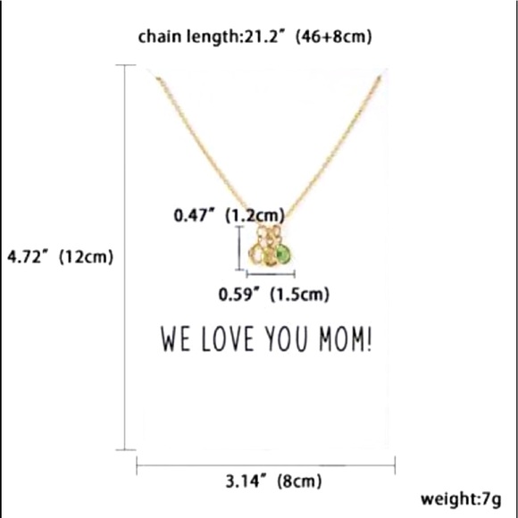We Love You Mom Necklaces with Cards and gift box - Picture 2 of 4